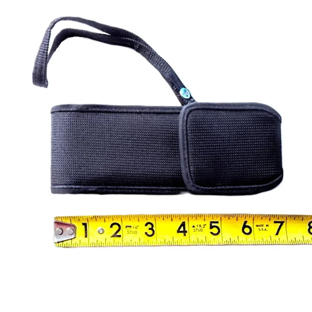 Men's Black Canvas Phone Case/Belt Holster ~ Detachable Strap ~ Expandable Sides